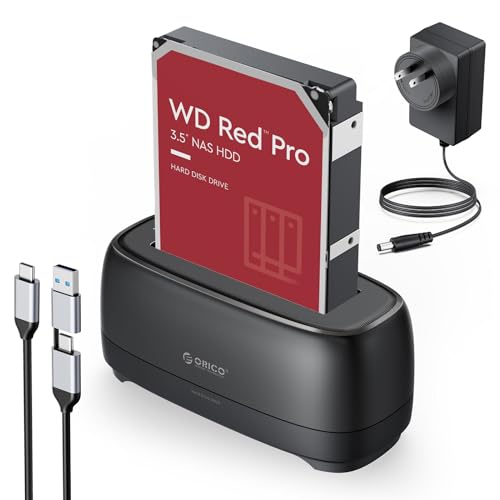 ORICO - USB 3.2 Gen 1 Hard Drive Docking Station for 2.5&3.5 Inch SSD/HDD