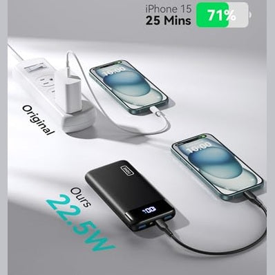 INIU - 20000mAh Fast Charging Portable Power Bank with USB-C Input & Output