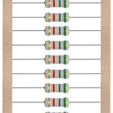 Aukenien - 1250pcs Carbon Film Resistor Kit, 25 Values, 1/2W, 5% Tolerance