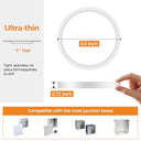 Slochi - Modern 6.5 Inch LED Flush Mount Light, 12W, 1200LM, 3 Color Temps