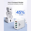 Aioneus Usb Wall Charger 40W 4-Port For Iphone & Android - Fast Charging