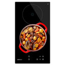 Cecotec 2-zone ceramic hob in black and white with touch control features