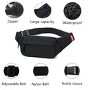 ZMD - Small Hip Pack for Men & Women, 3-Zipper Pockets, Fits All Phones