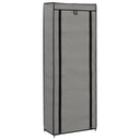 NQJIBUE Grey Fabric Shoe Cabinet with Cover