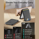 Esr - Magnetic Wallet with Adjustable Stand, 5 Card Holder, Vegan Leather, Black