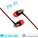Hotechs - Reet Noise Isolation Wired Earbuds with Dynamic Bass Sound, Red