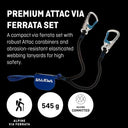 Salewa - Compact Via Ferrata Set with Robust Carabiners & Elasticated Design