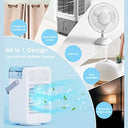 Fivangin - Mini Portable Air Cooler with 5 Wind Speeds, 7 LED Lights, 8H Timer