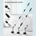 Akdomart - Electric Cleaning Brush with 7 Drill Heads, Adjustable Handle, Power Scrubber for Home & Car