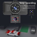 Dpofirs - 3 Channel 1080P Dash Cam with Front, Rear, and Inside Cameras, IR Night Vision
