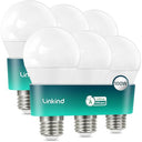 Linkind Ultra-Efficient E27 LED Bulbs, 7.2W, 4000K Neutral White, Pack of 6