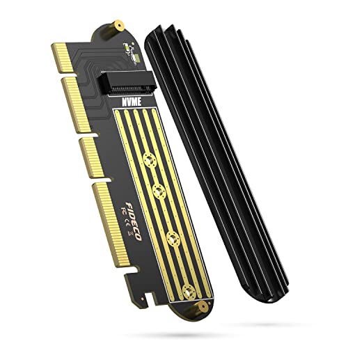 FIDECO - PCI-E X16 to M.2 NVME Adapter Card for 2230/2242/2260/2280 SSDs