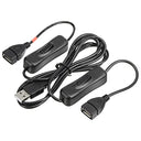 MECCANIXITY - USB Extension Cable with ON/Off Switch, 1M Dual Female Cord
