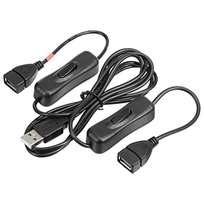 MECCANIXITY - USB Extension Cable with ON/Off Switch, 1M Dual Female Cord