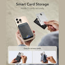 Esr - Magnetic Wallet with Adjustable Stand, 5 Card Holder, Vegan Leather, Black