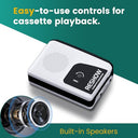 Reshow - Portable Cassette Player with MP3 Converter, Built-in Microphone, Earphone Jack