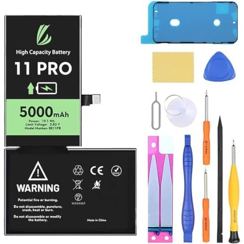 LL TRADER - 5000mAh High Capacity Lithium-Ion Battery for iPhone 11 Pro