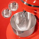 Cecotec - 1200W Red Mixer with 5L Bowl, 6 Speed Levels & Planetary Movement