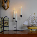 Mavandes - Flameless Flickering Taper Candles with Remote, 7.5" Ivory, Set of 6