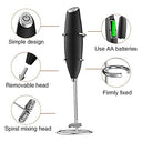 Lrocaoai - Powerful Milk Frother & Steamer with Upgraded Titanium Motor for Frappe & Matcha