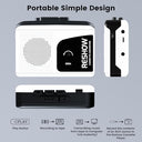 Reshow - Portable Cassette Player with USB C, Built-in Speaker & Headphone Jack