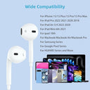 Samsang - Type-C Wired Earphones with HiFi Stereo Sound & Noise Reduction