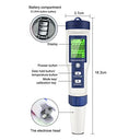 Gotmeet - 5 in 1 Digital pH Tester Pen with High Accuracy, ATC, EC, TDS, Temp
