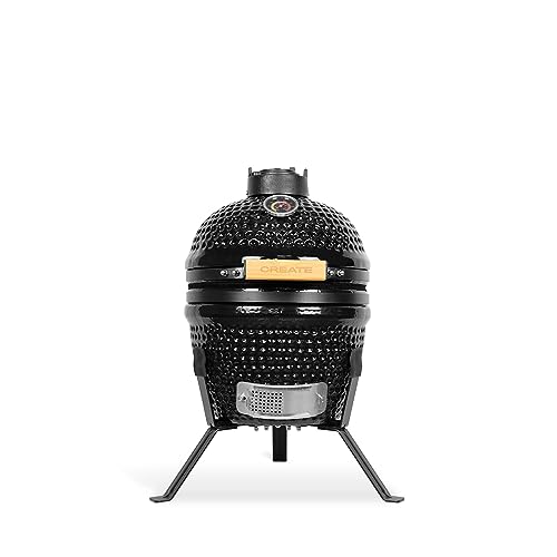 CREATE Kamado Barbecue, Ceramic Smoker, Black