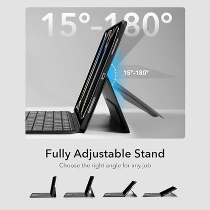 ESR - Ascend Keyboard Case with Trackpad for iPad Pro 11 Inch 2024/5th Gen, Black