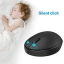 Tenmos - Mini Rechargeable Wireless Mouse, 2.4GHz, Silent, 1000 DPI