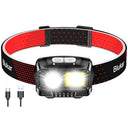 Blukar Waterproof Headlamp - Rechargeable LED Headlight with Motion Sensor
