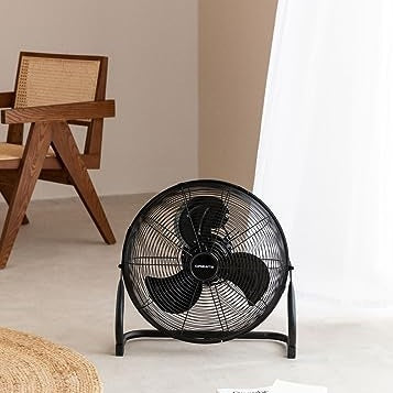 Create - 16" Industrial Floor Fan, Powerful Airflow, 3 Speeds, Quiet, Lightweight, Non-Slip Feet