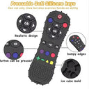Aisbugur Baby Teething Toy Remote Control Shape | Bpa-Free Silicone Teether For Infants | Easy To Clean
