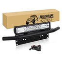 Illuminate your path with the RIGIDON 38 cm 216W LED Work Light Bar. Perfect for off-road vehicles, tractors, and SUVs. Includes number plate holder and 12V harness.