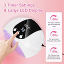 Lke - 54W UV LED Nail Lamp with 18 Beads, Auto Sensor & 3 Timer Settings