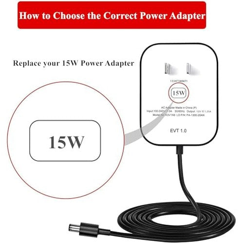 Echo - 15W Power Adapter for Echo Dot, Echo Show 5, Echo Spot & Fire TV Cube