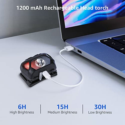 LE - Rechargeable LED Headlamp with 6 Modes for Camping & Hiking
