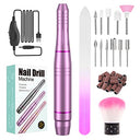Shop the Aostok Professional Electric Nail Drill for acrylic nails. Features 20000 RPM, low vibration, and 11 drill bits. Perfect for manicures and pedicures!