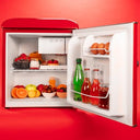 Cecotec - Retro Mini Fridge 45L, Energy Class E, Ice Tray, Chrome Handle