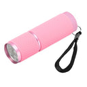 Patikil Mini Aluminum Glow in Dark Flashlight with Strap, Pink