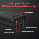 Luxhomy - Power Bank for Heated Vests, USB C Input, Multiple Output Ports