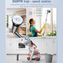 Kimeetol - Upgraded Cordless Electric Spin Scrubber with 8 Brush Heads & Extension Handle