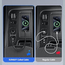 Sunguy Coiled Usb C Cable for Iphone 15, Galaxy S24, Fast Charging