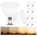 MayJazz 7W GU10 LED Warm White Dimmable Bulb Pack of 10