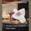 IuulFex - Dimmable MR16 Halogen Light Bulbs 8 Pack, 12V 50W, Warm White 2700K