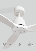 Create Windstlyance Natural Wood/White Ceiling Fan with Control
