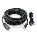 Active - USB 2.0 Extension Cable Male to Female, 15m, Built-in IC Chipset, Braided Design