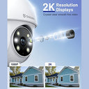 Galayou - 2K Outdoor Security Camera with 360° View, Color Night Vision, 2-Way Audio