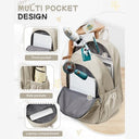 Bjlfs - Waterproof Khaki School Backpack for Girls & Boys, Lightweight Daypack