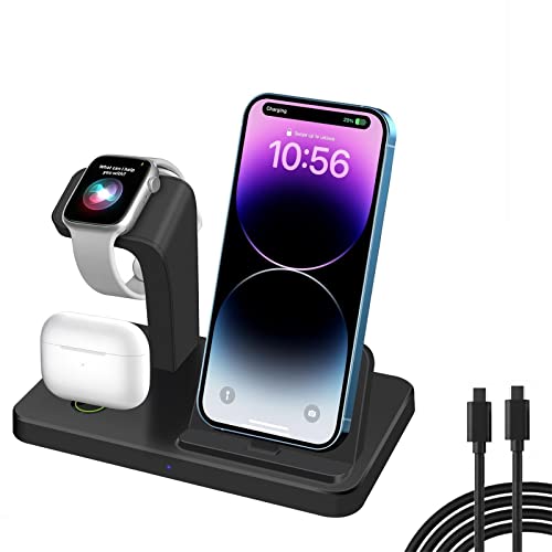 Apple - 3 In 1 Fast Charge Dock Charging Station For Apple Devices